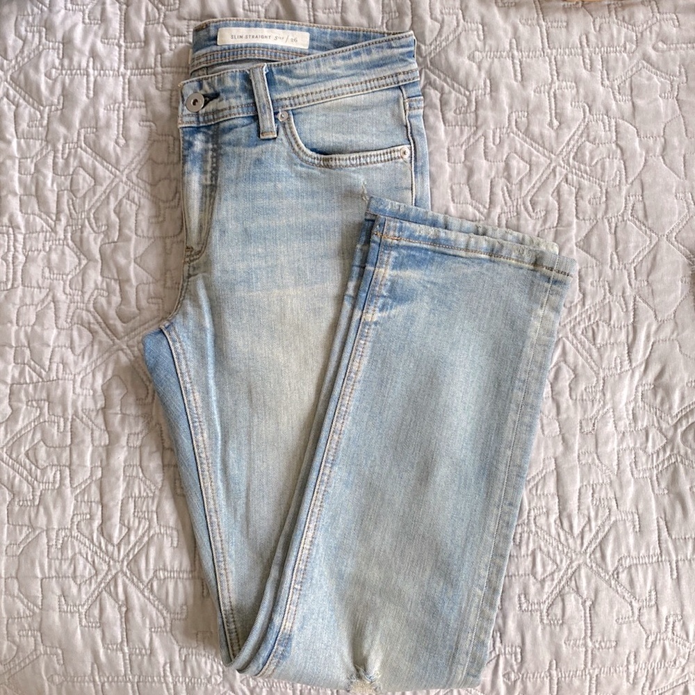 Pilcro Slim Straight Lightwash Jean